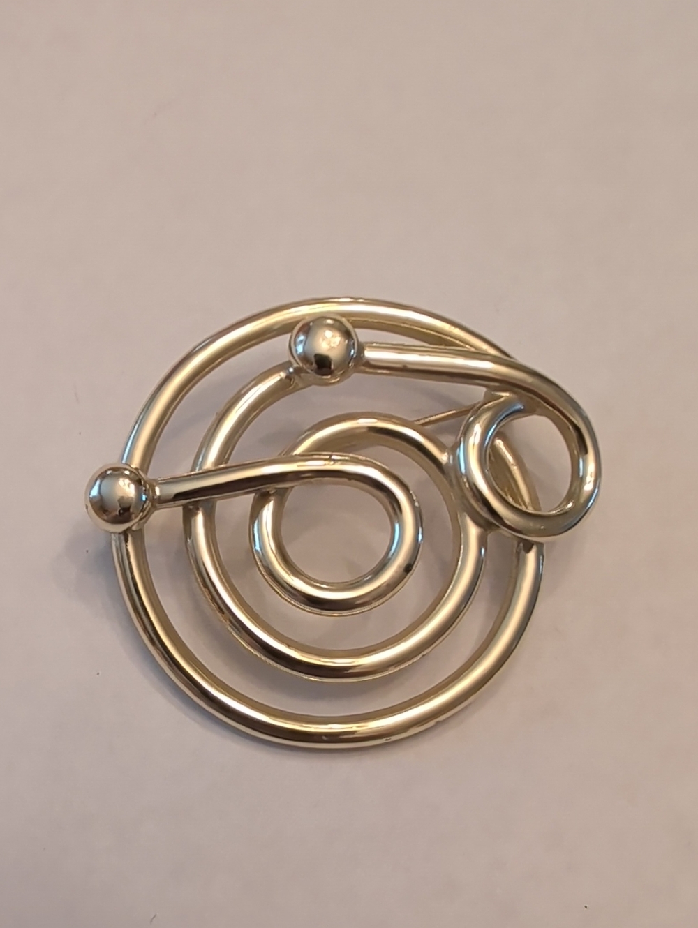 Modern Spiral Women’s Brooch